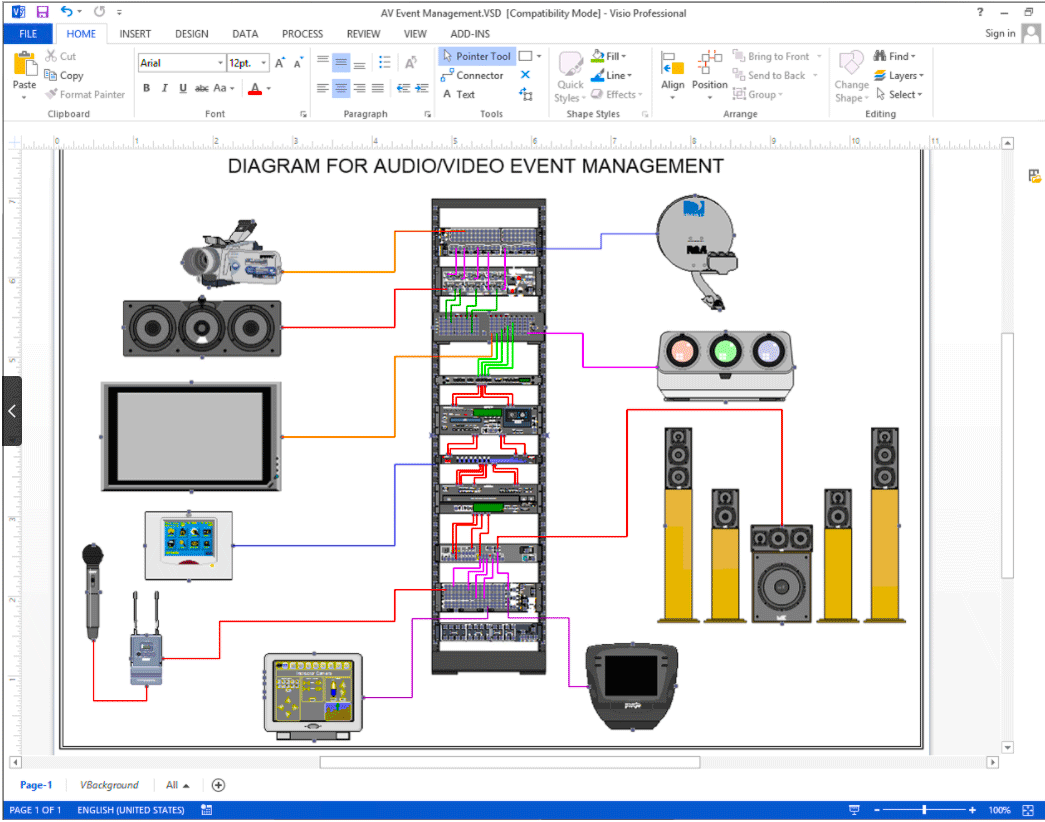 microsoft visio stencils network diagram