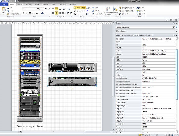 dell poweredge rack console 15FP visio stencil