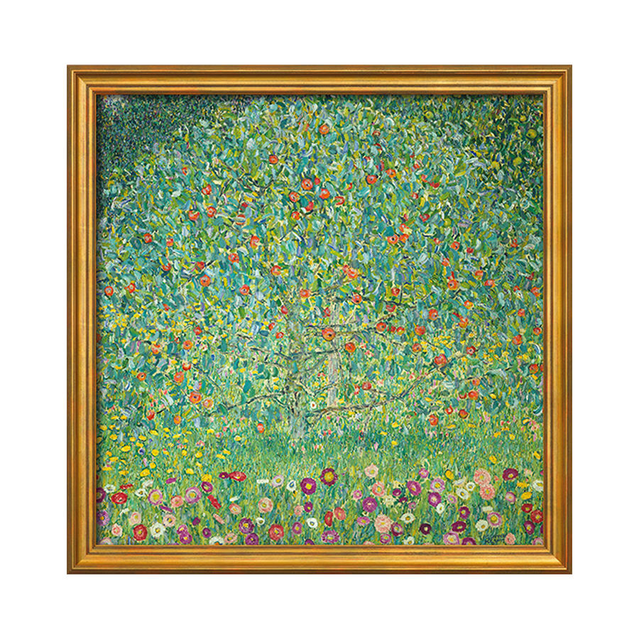 Gustav Klimt: Gemälde «Apfelbaum I», 1912, goldene Rahmung