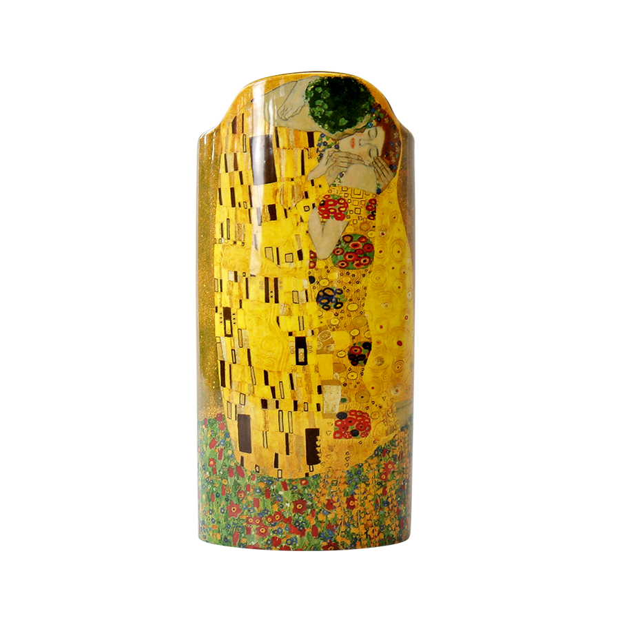 Gustav Klimt: Porzellanvase Der Kuss