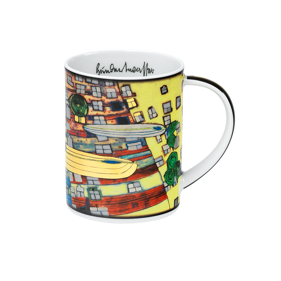 Friedensreich Hundertwasser: 4-teiliges Becher-Set «Magic Mugs 2021»