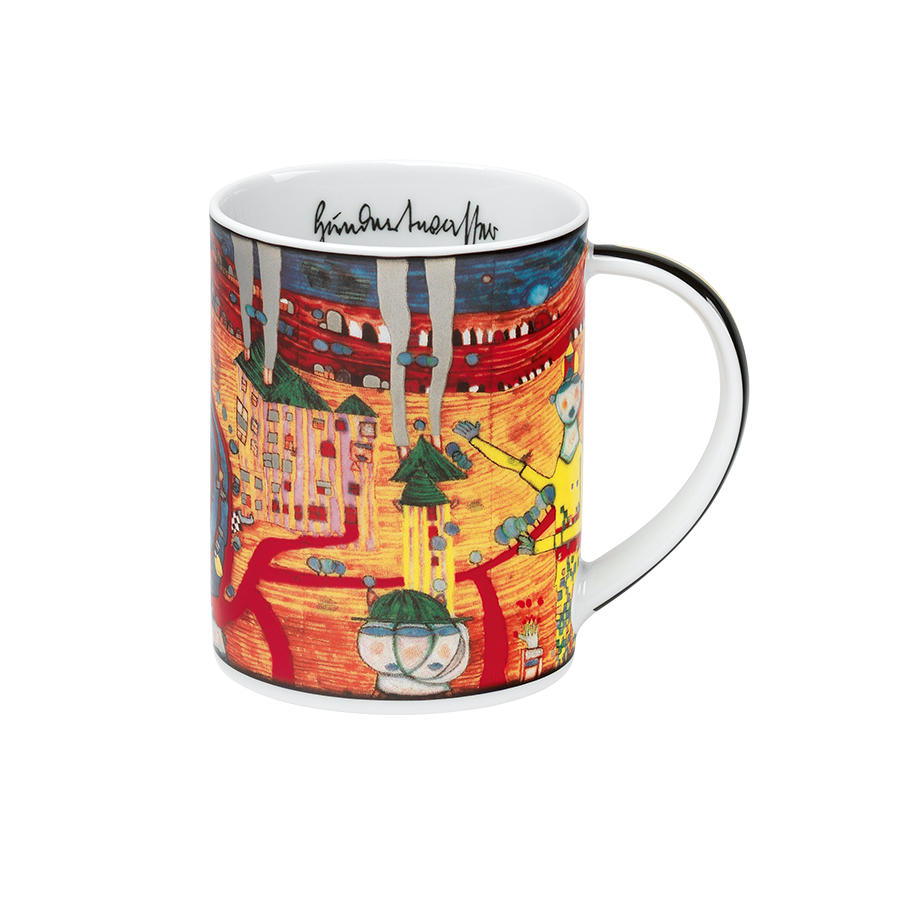 Friedensreich Hundertwasser: 4-teiliges Becher-Set «Magic Mugs 2021»