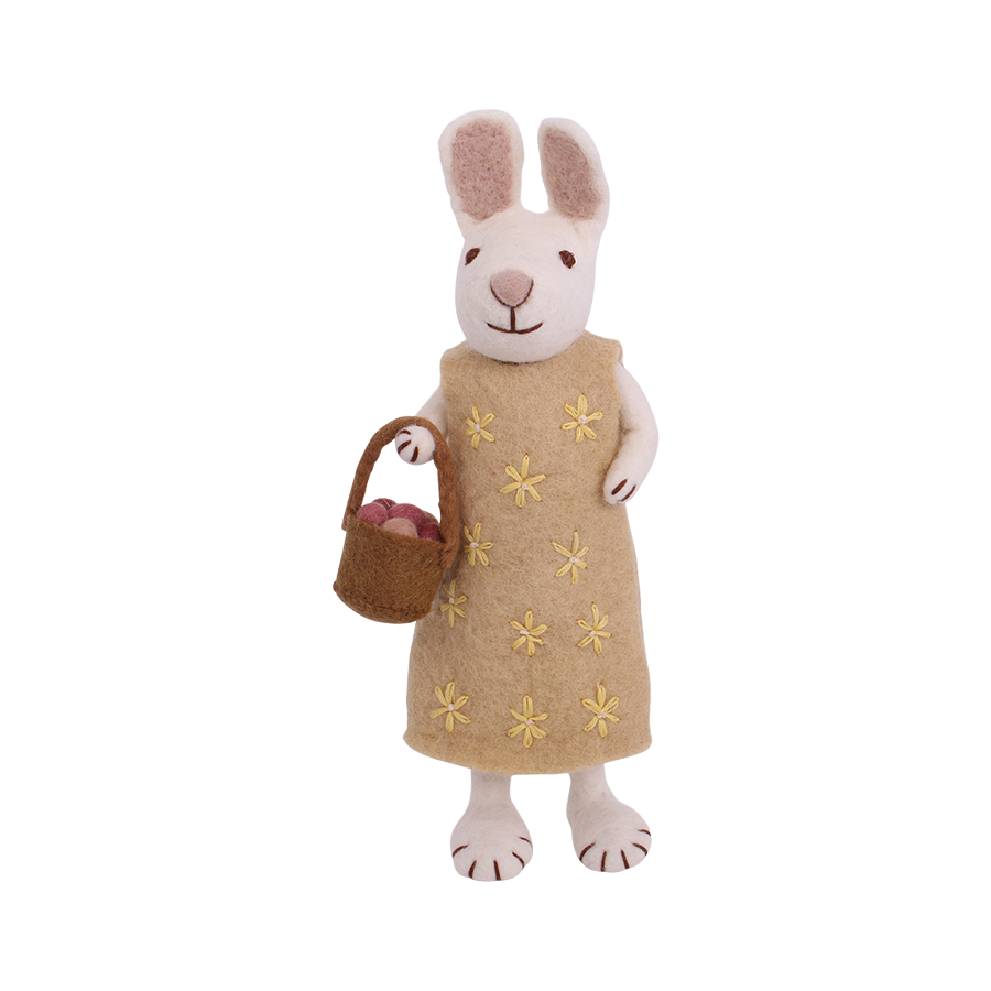 Hase Gross mit Kleid & Osterkorb