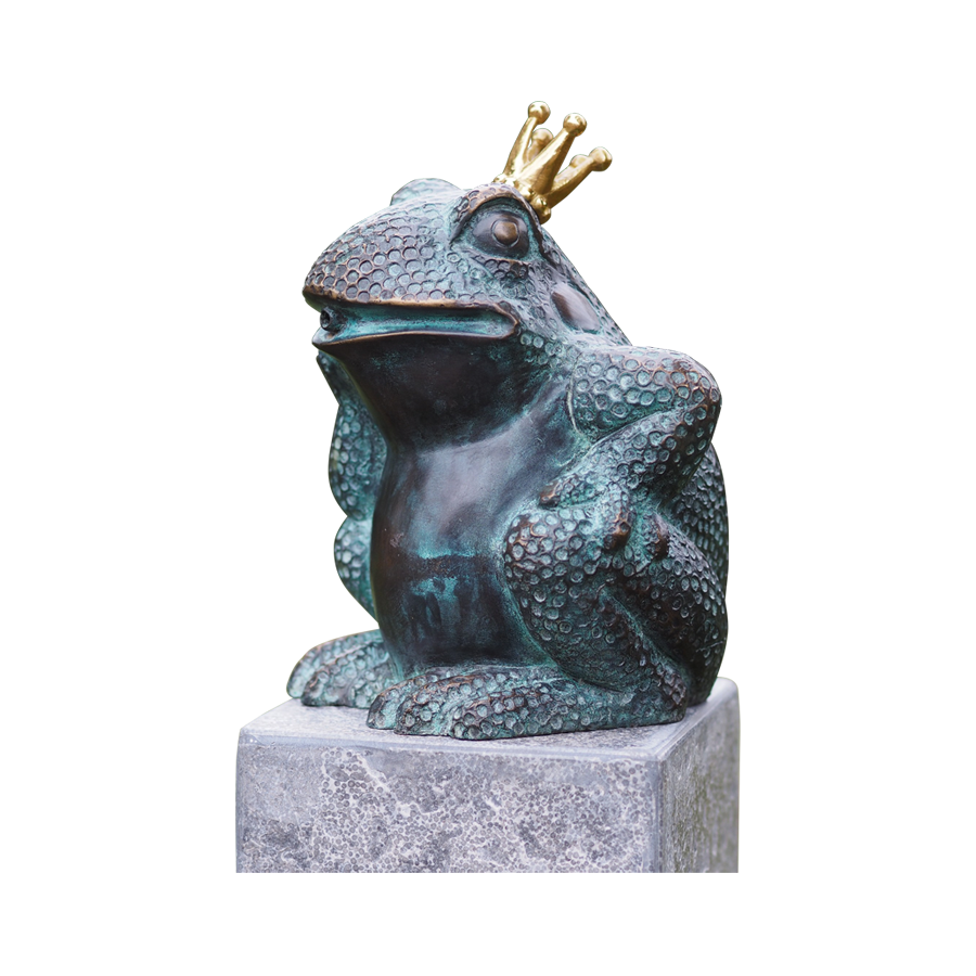 Wasserspeier Froschkönig Bronze