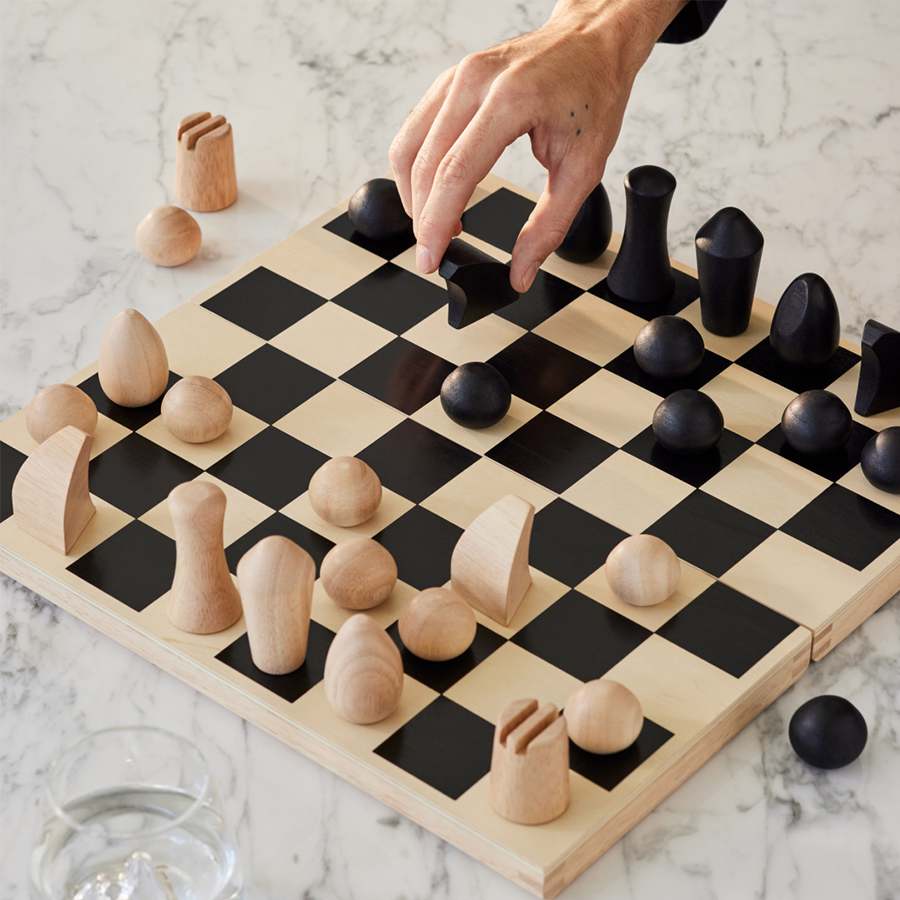 Kinder Schach-Spiel, Holz - mehrfarbig, Spielzeug