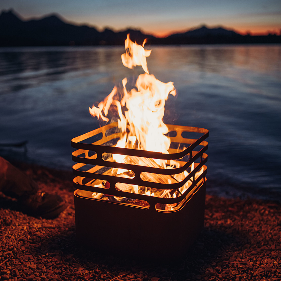 Feuerkorb Cube Schwarz