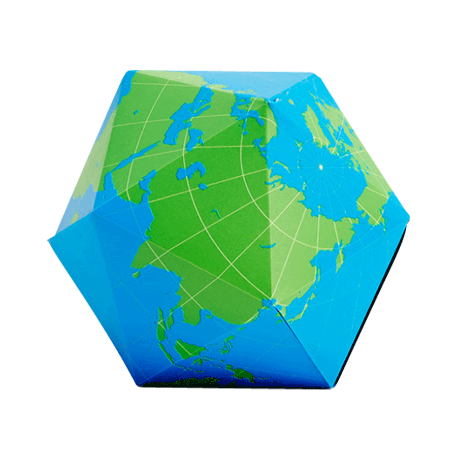 Dymaxion Folding Globe Grün