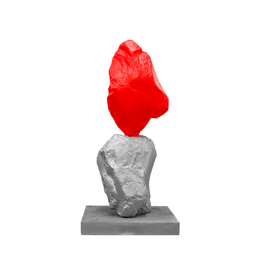 Skulptur «Small Silver Red Mountain» (2024)