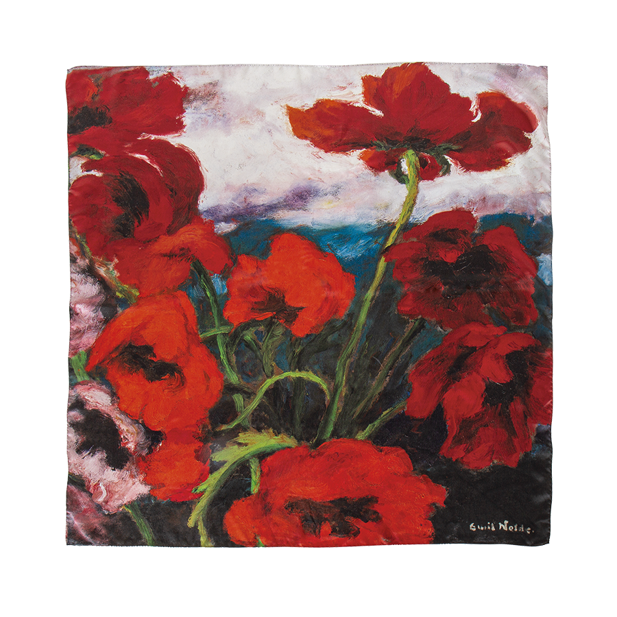 Emil Nolde: Seidentuch «Roter Mohn (Rot, Rot, Rot)»