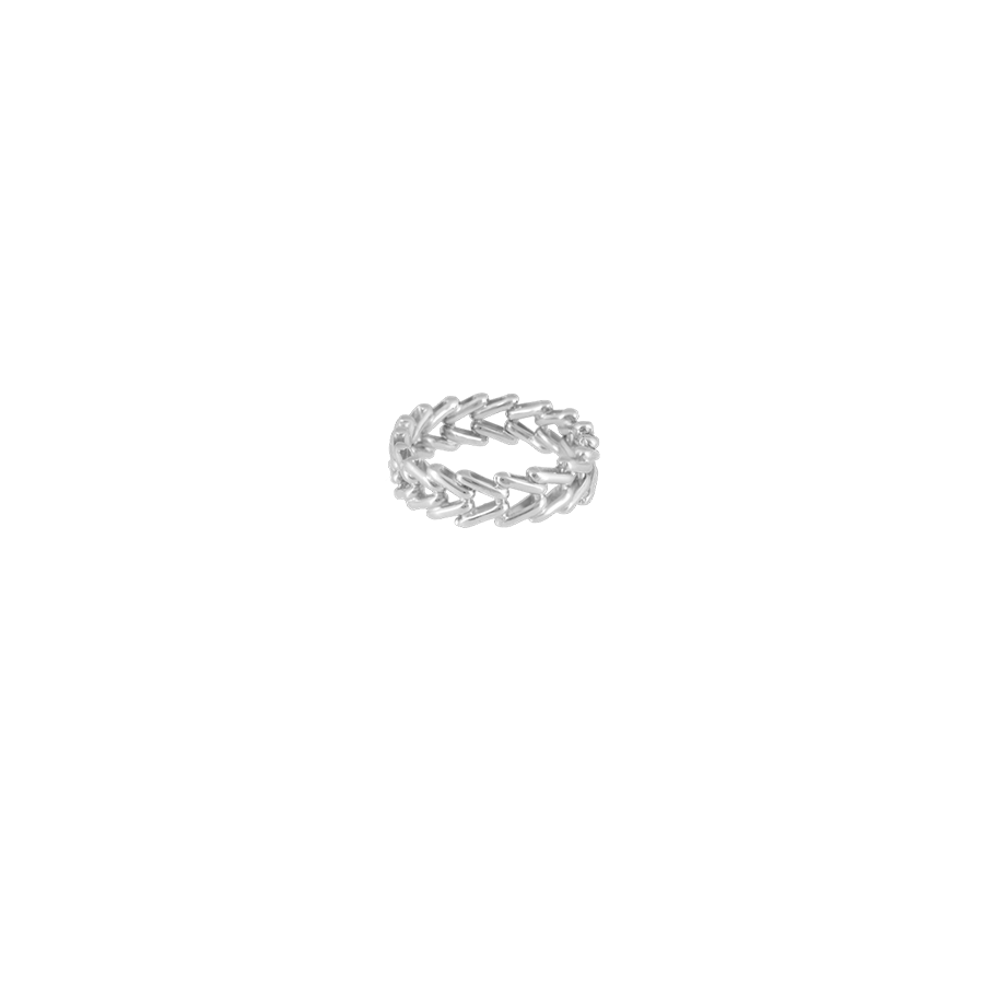 V Ring Sterlingsilber 8