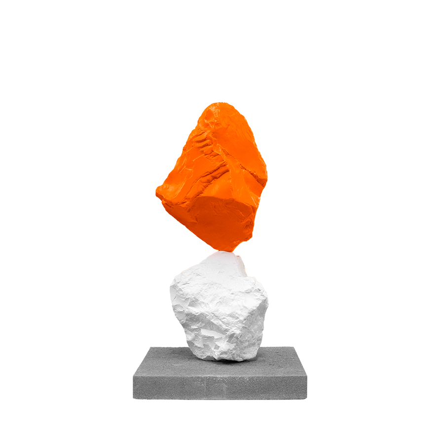 Skulptur «Small White Orange Mountain» (2024)