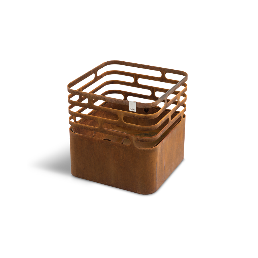 Feuerkorb Cube Rostrot