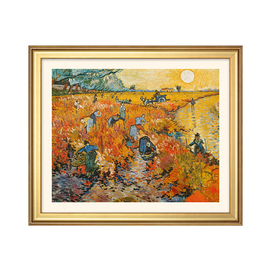 Vincent van Gogh: 4 Landschaftsbilder im Set, gerahmt