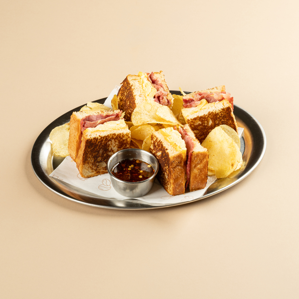 BEEF STRIPS EGG SANDWICH