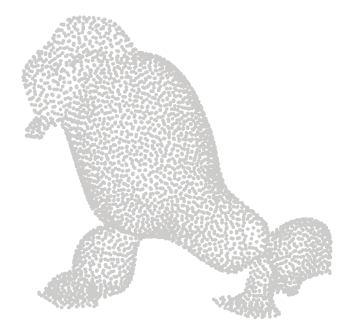 Point-E generated point cloud for the prompt Toy Poodle