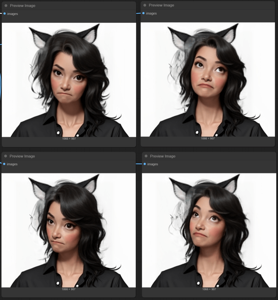 Character with head tilt roll applied where the result starts to break down