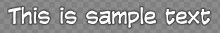 Caption text using Text Shadow with a blur radius of 5 giving a faint outline