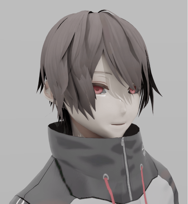 Character re-rendered after the round trip with eyes and collar correctly in place