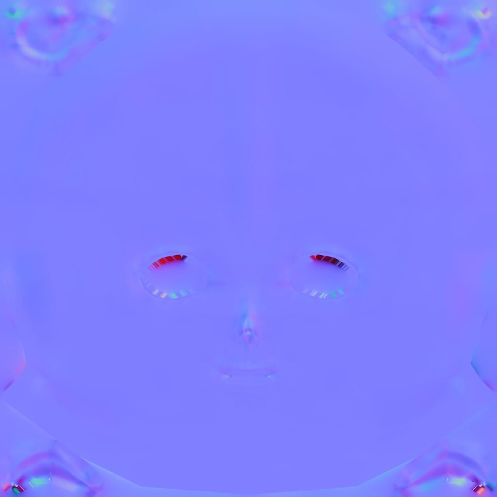 Normal map texture file for the character face