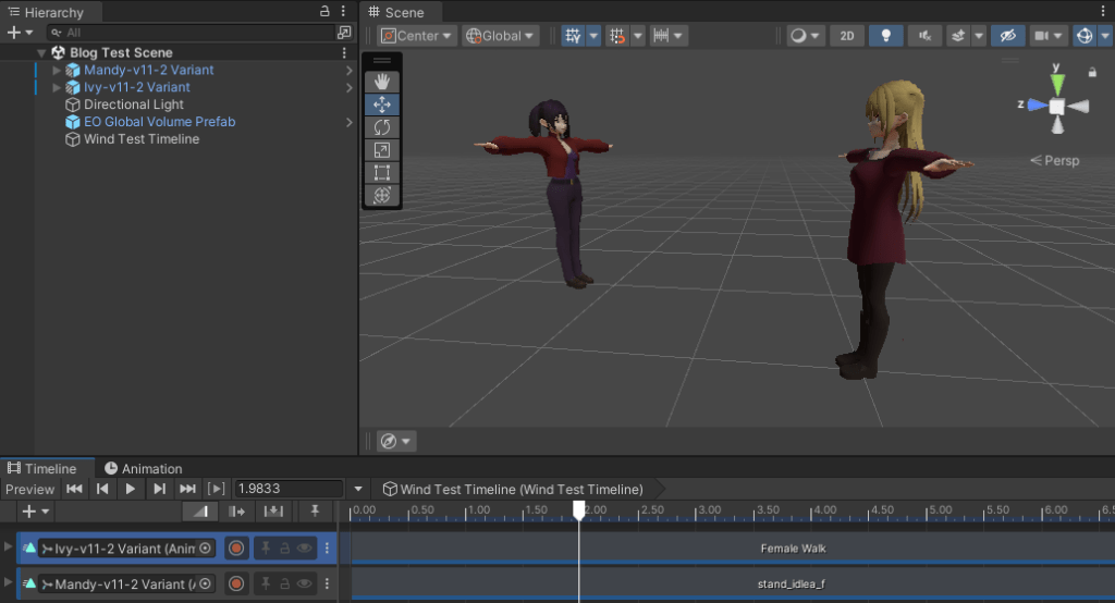 Ivy jumped back to her initial T-pose position after exiting preview mode