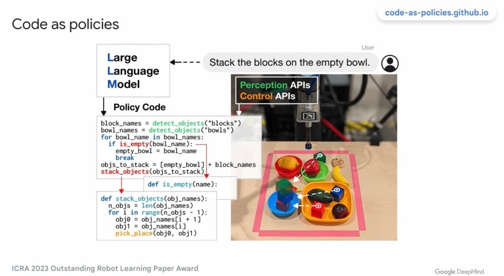 Example where the LLM writes code for an undefined stack_objects method