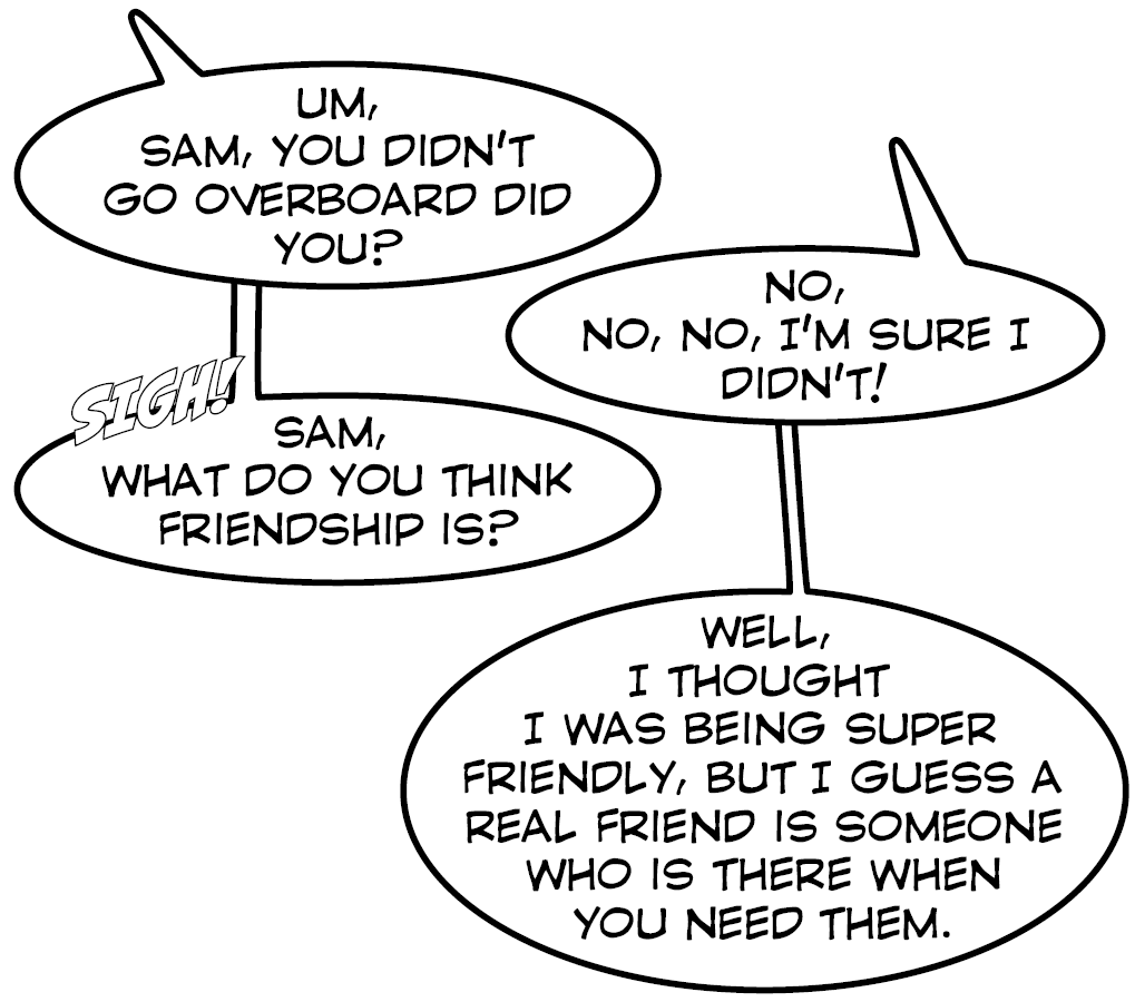 Special text such as SIGH set in the CCBiffBamBoom font