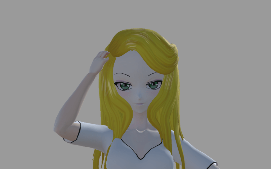 DeepMotion capture with physics on so the hand correctly scratches the outside of the head