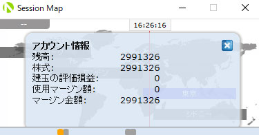 MT5用Sessionmapでの口座情報の画像