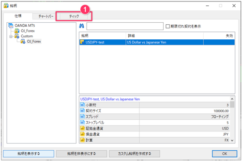 MT5用のティックデータのダウンロード、インポートの方法