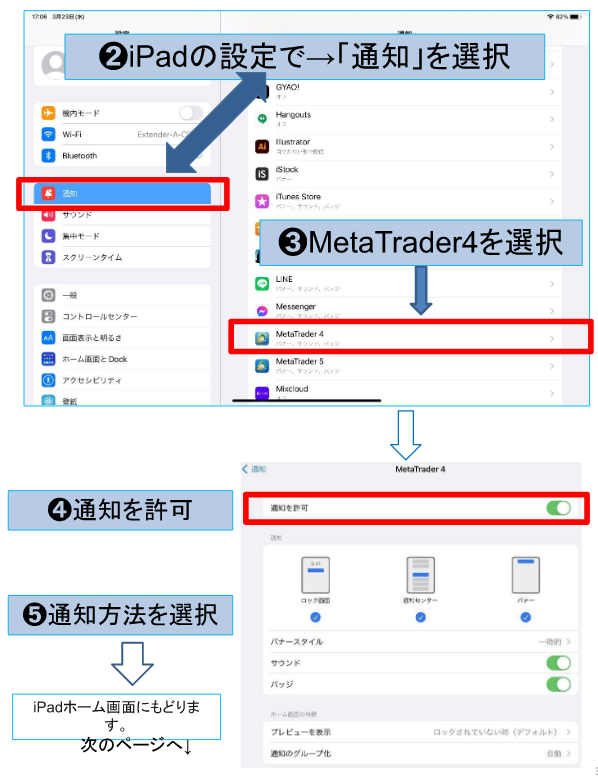 【設定方法②～⑤】