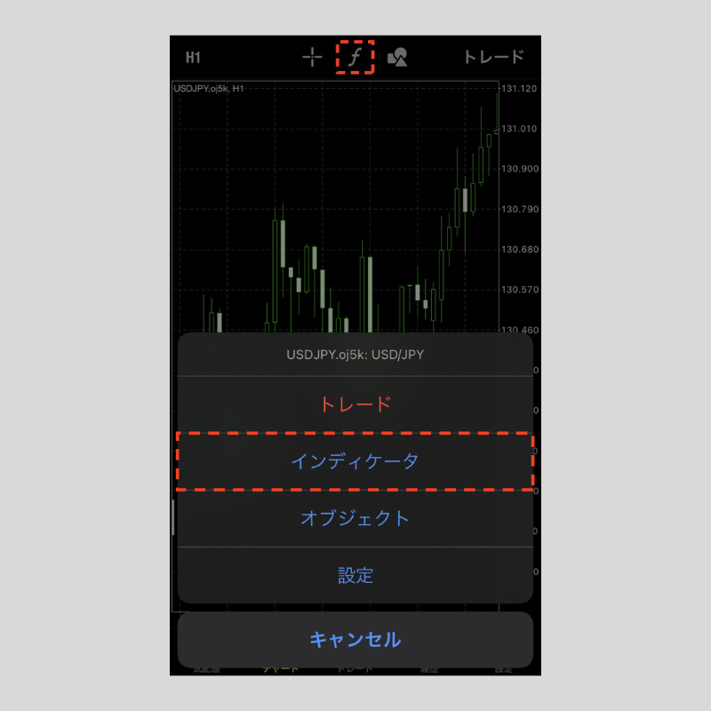 iPhone版MT4（メタトレーダー4）で標準偏差を設定する方法 | OANDA FX 