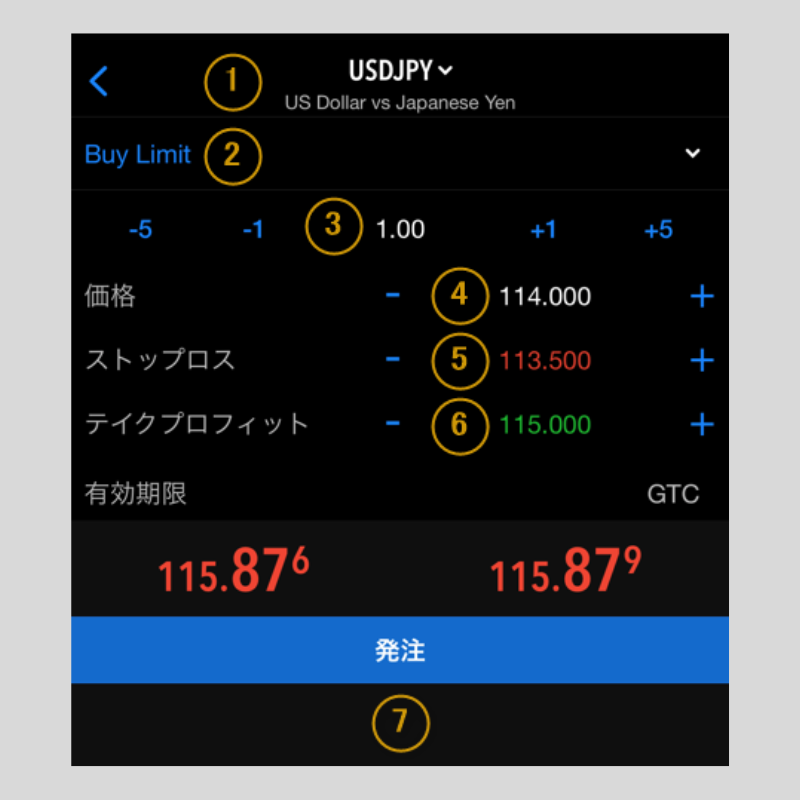 iPhone版MT5（メタトレーダー5）でIFO注文を発注する方法 | OANDA FX 