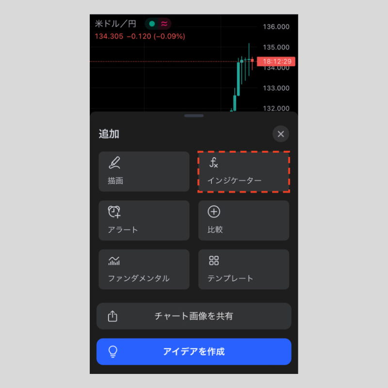 iPhone版TradingView(トレーディングビュー)で一目均衡表を iPhone版TradingView(トレーディングビュー)で一目均衡表を