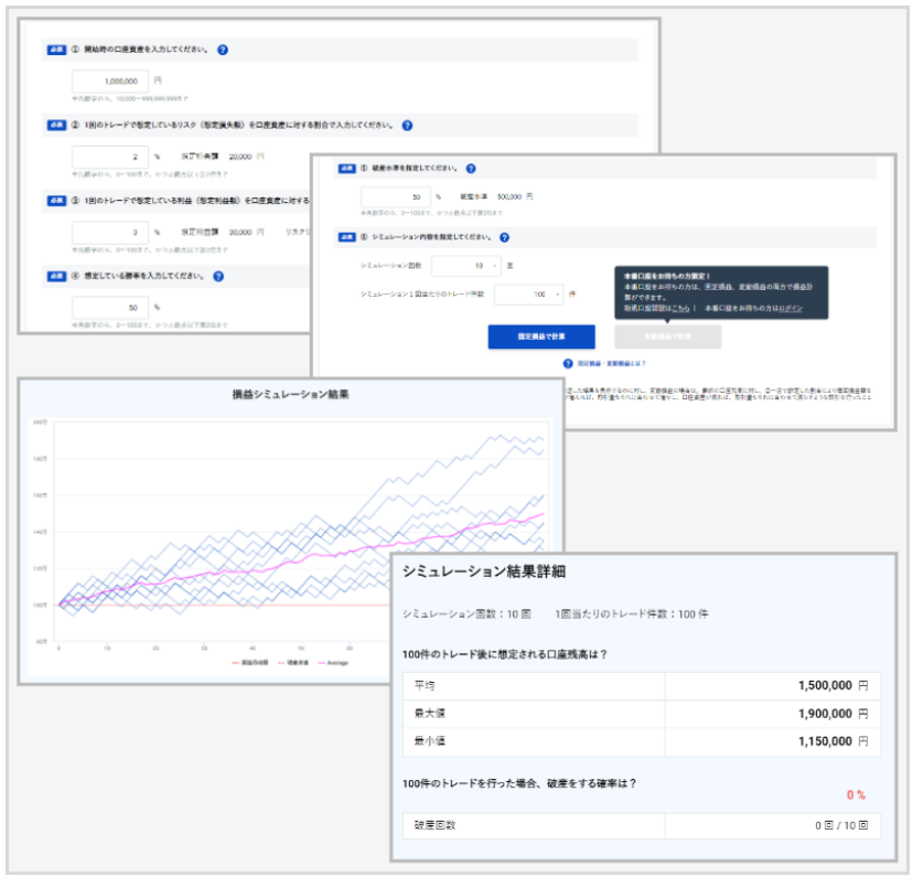 FX、CFD用資産シミュレーション