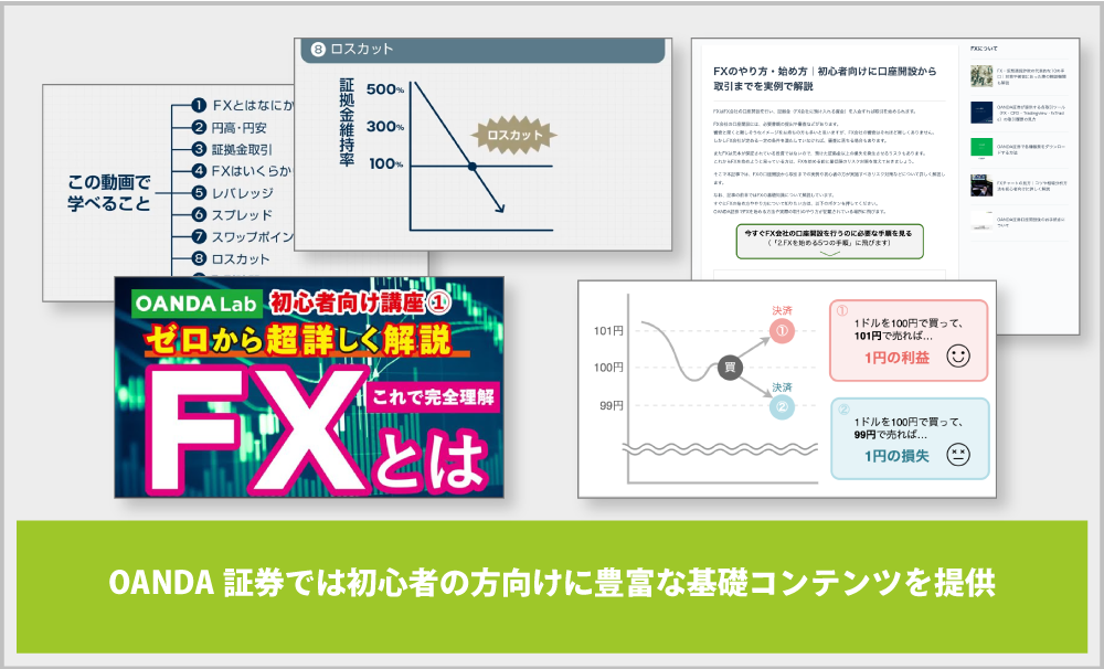 OANDA証券が提供するFX初心者向けのサービス