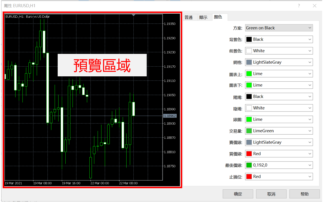 MT5圖表顏色設定-02