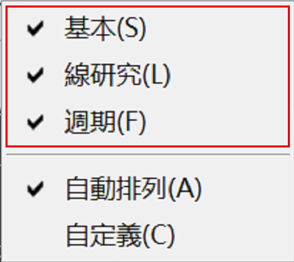 顯示或者隱藏工具欄