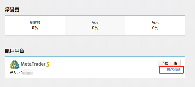 重置登入密碼