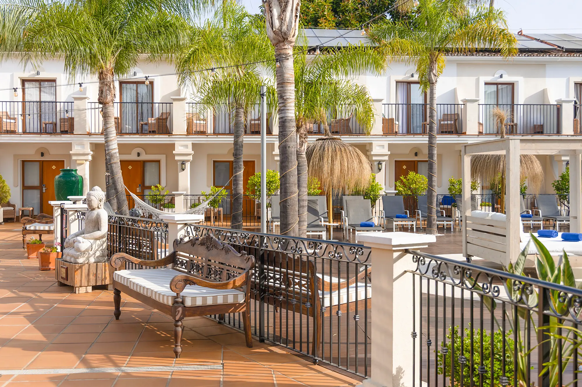 Andalusian courtyard at Paloma Blanca Boutique Hotel