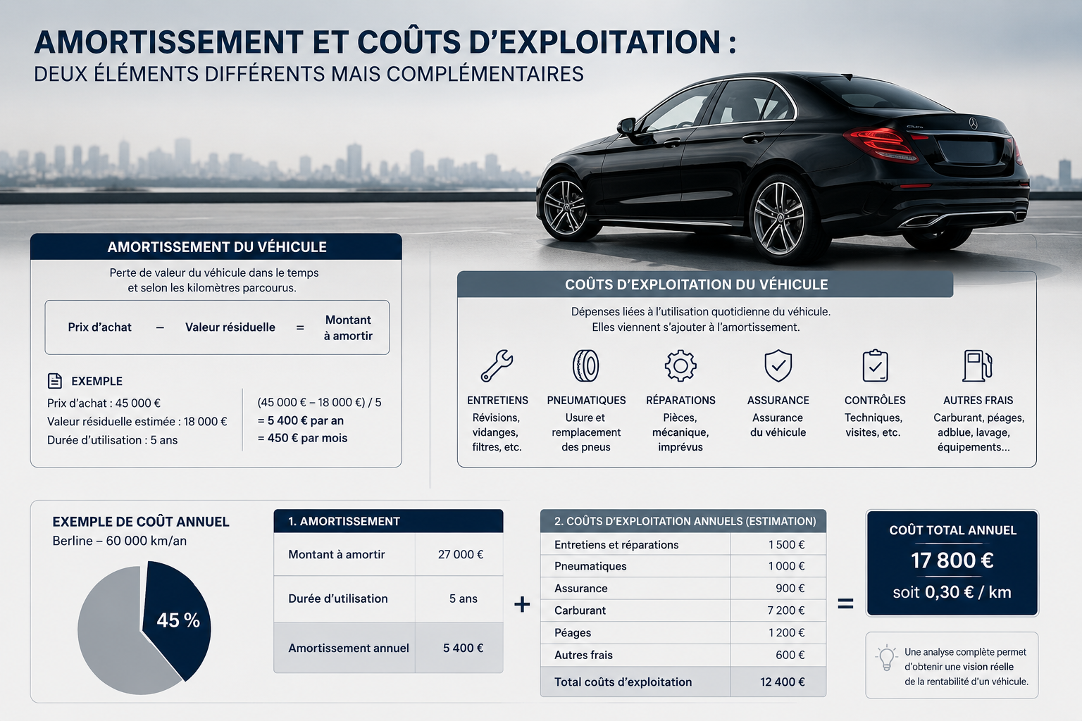 Amortissement et coûts d’exploitation : deux éléments différents mais complémentaires