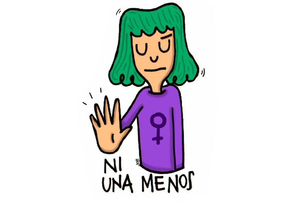 Mujer poniendo la mano al frente diciendo No