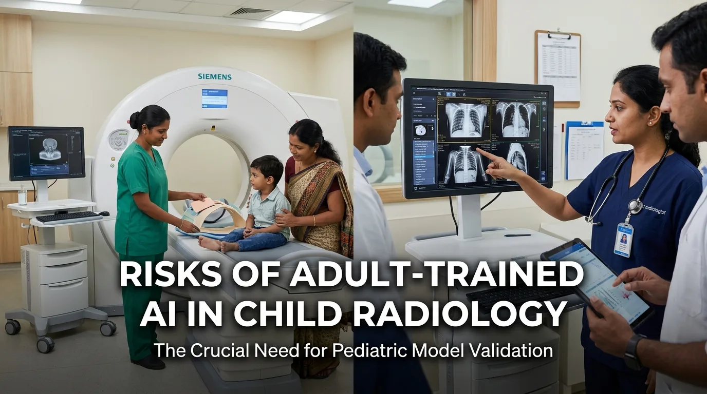 Indian doctor discussing Risks of Using Adult-Trained AI for Child Radiology