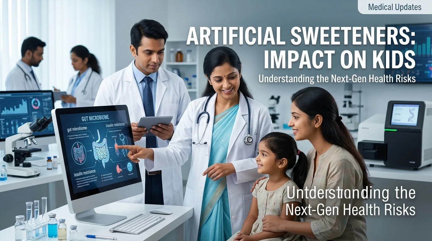 Indian doctor discussing How Artificial Sweeteners May Affect Your Children’s Health