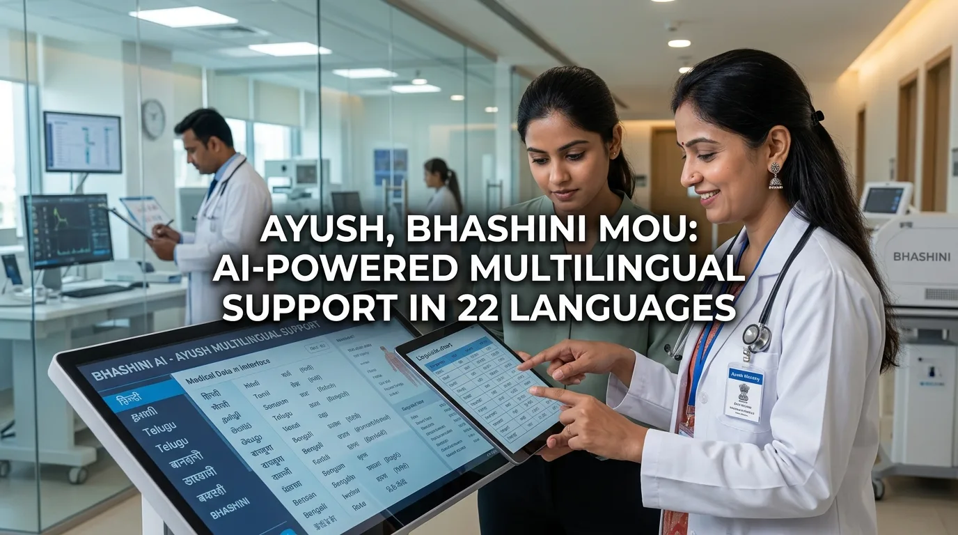 Indian doctor discussing Ayush Ministry Inks MoU for AI-Powered Multilingual Support