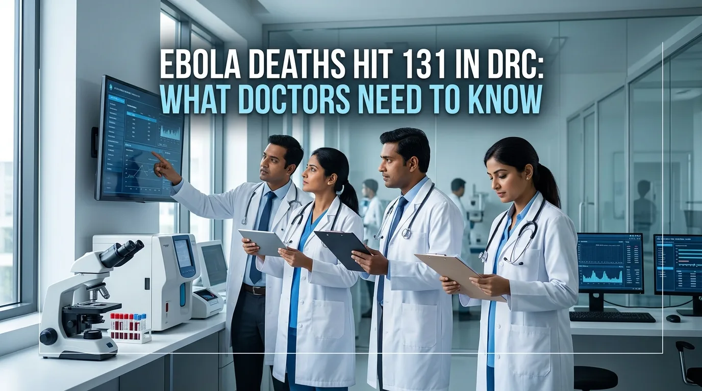 Indian doctor discussing Ebola Deaths Hit 131 in DRC: What Doctors Need to Know