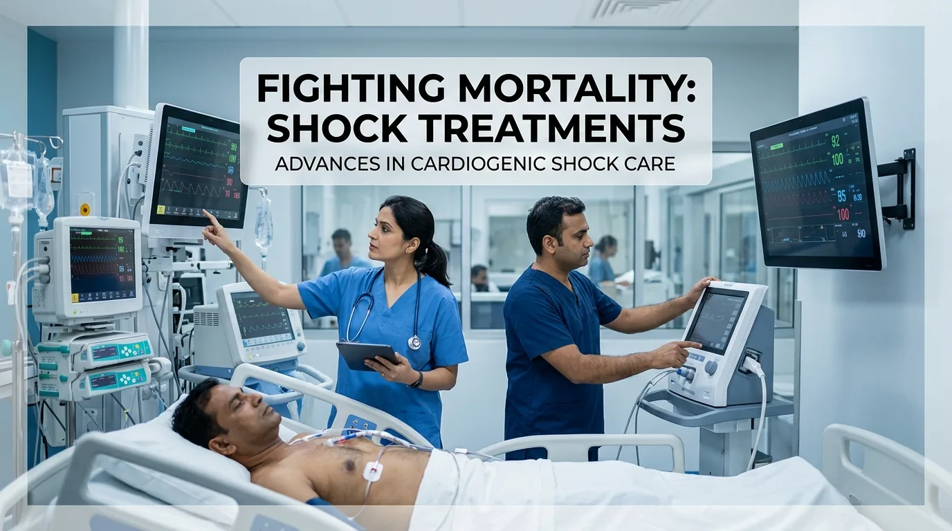 Indian doctor discussing High Mortality in Cardiogenic Shock: New Treatment Avenues