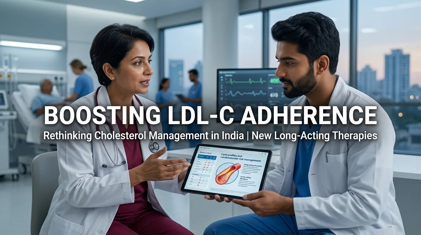 Indian doctor discussing Rethinking LDL-C: Why Your Patient’s Adherence Matters Most