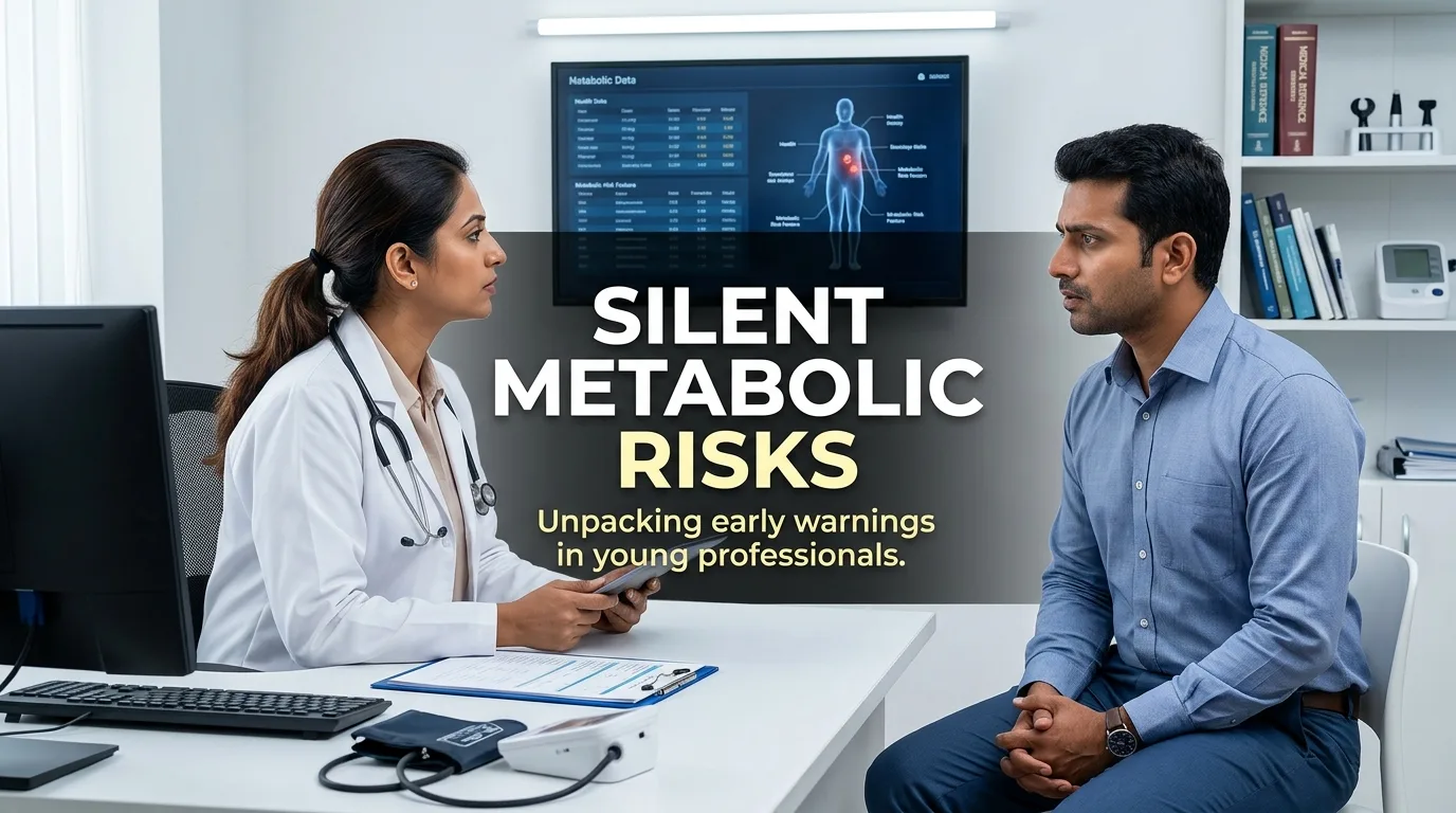 Indian doctor discussing Silent Epidemic: Unpacking Early Metabolic Risks Among Young Professionals
