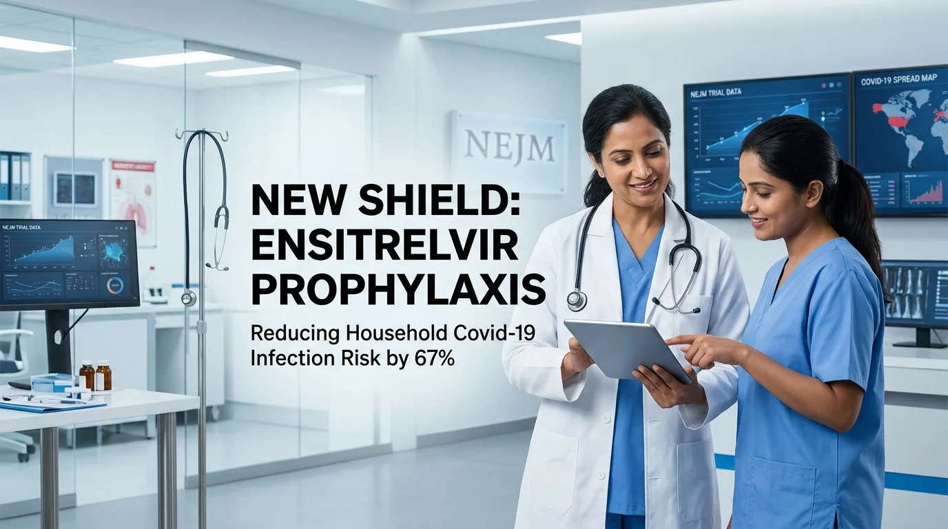 Indian doctor discussing Ensitrelvir Prophylaxis: A New Shield Against Covid-19