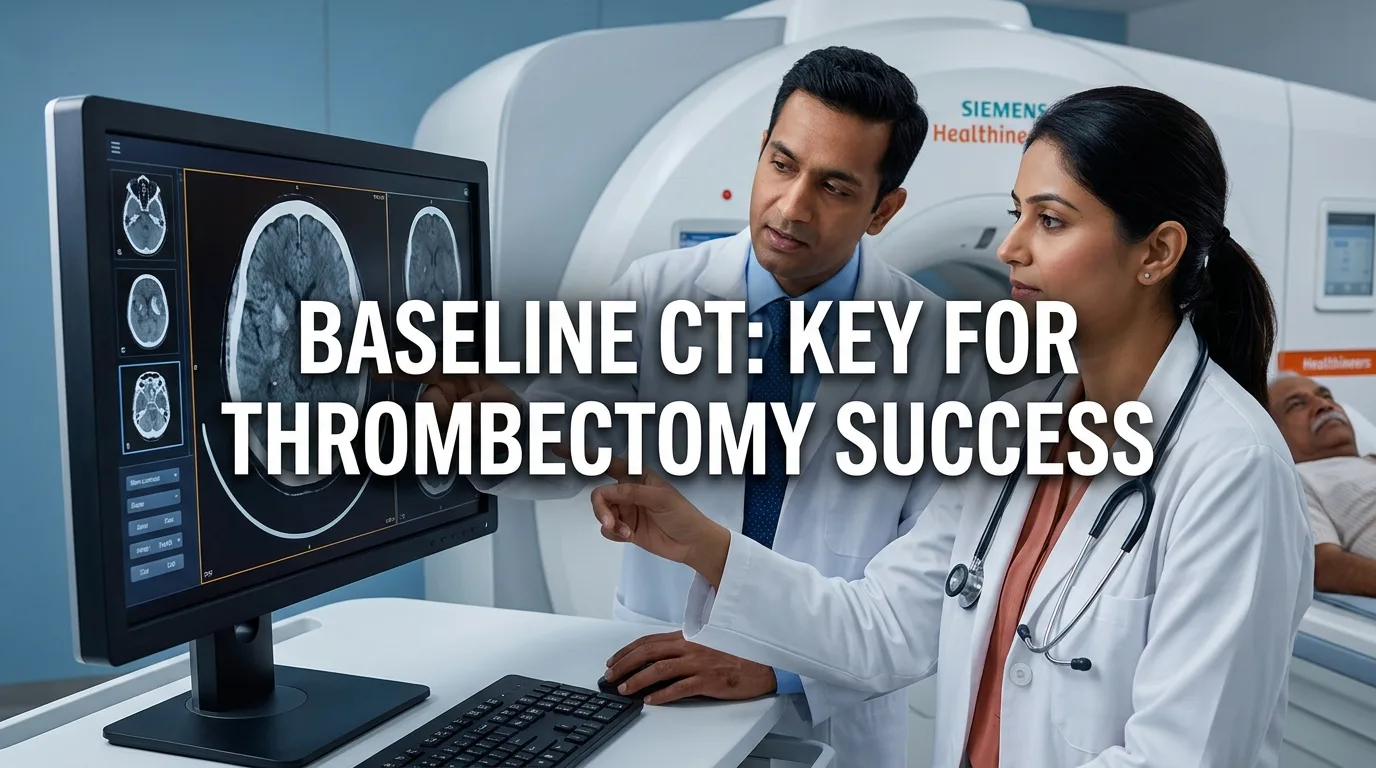 Indian doctor discussing Why Baseline CT is Key for Endovascular Thrombectomy Success